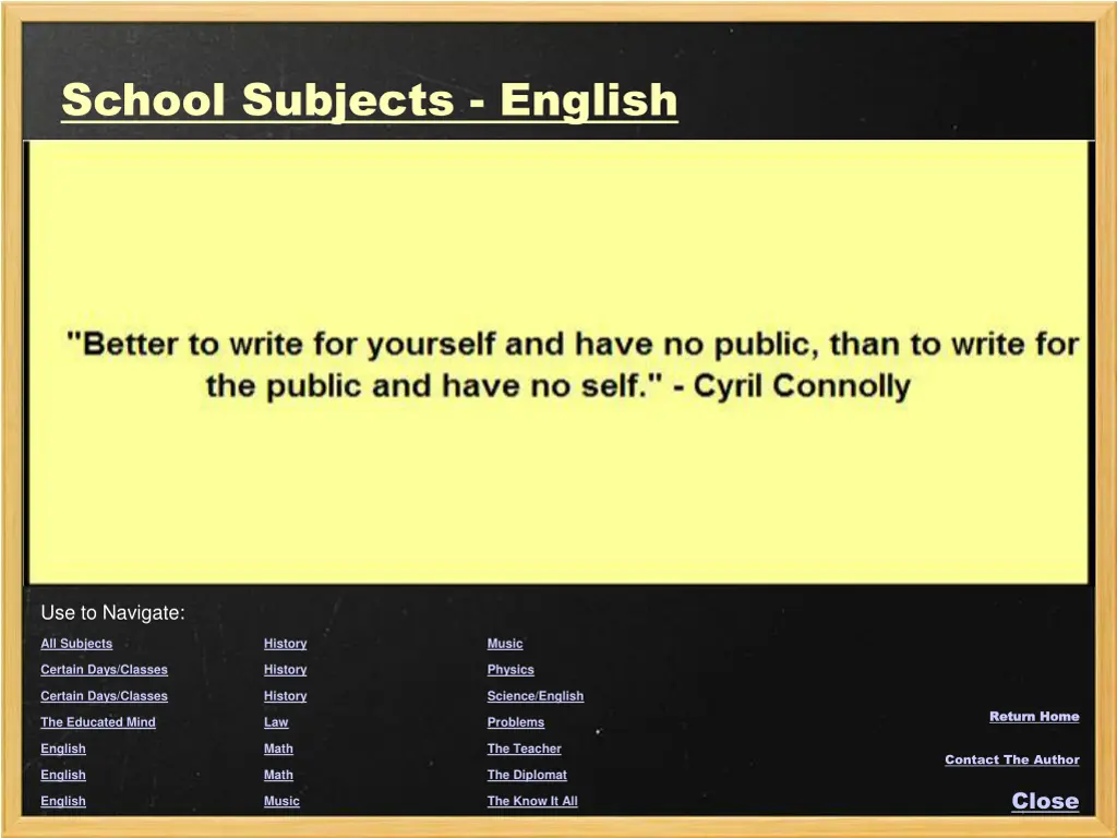 school subjects english 1