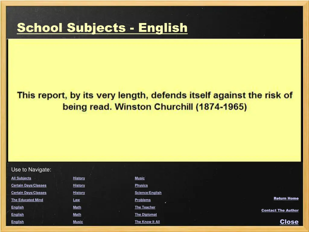 school subjects english 2