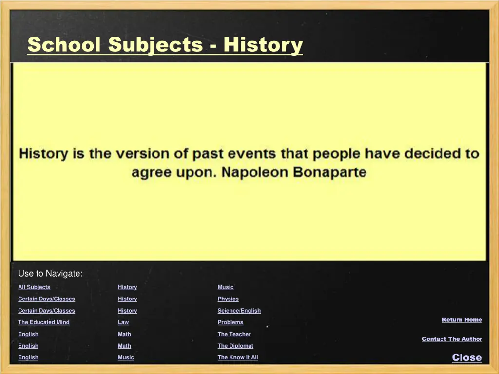 school subjects history