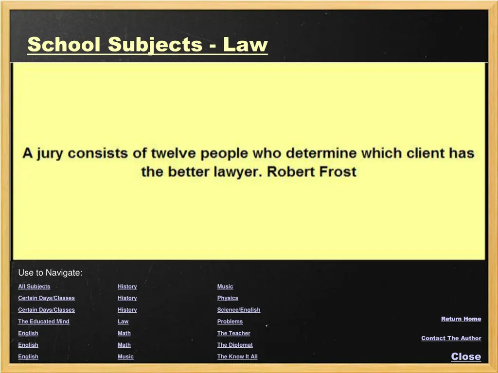 school subjects law