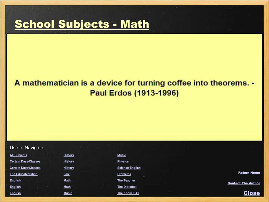 school subjects math 1