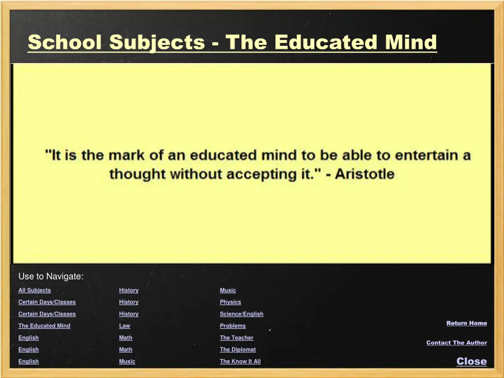 school subjects the educated mind