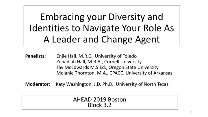 embracing your diversity and identities
