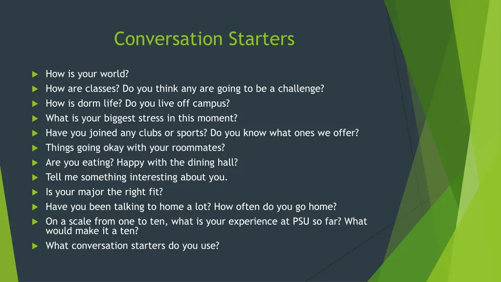 conversation starters
