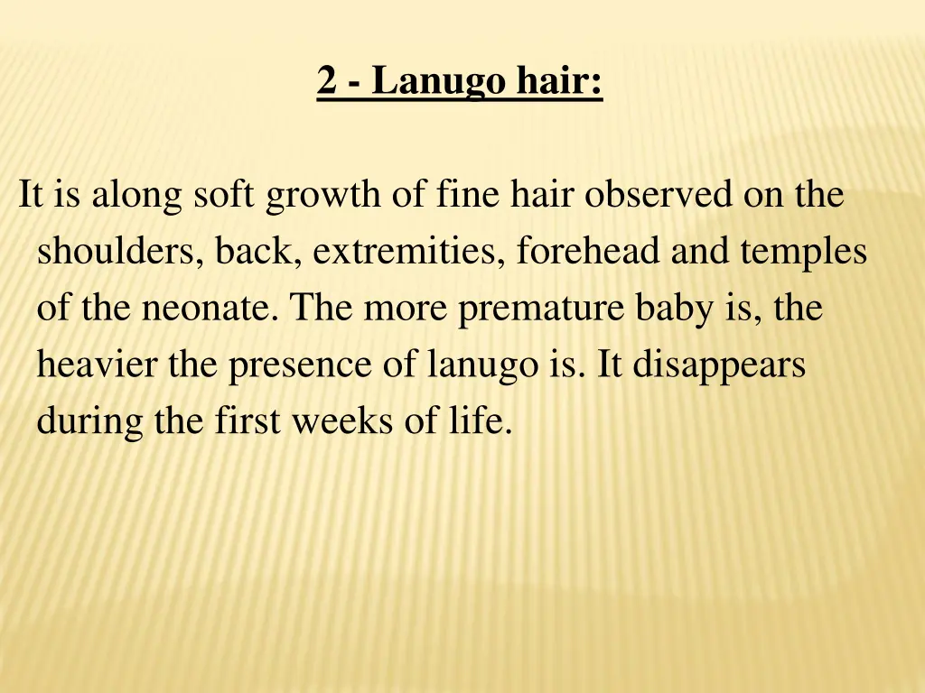 2 lanugo hair