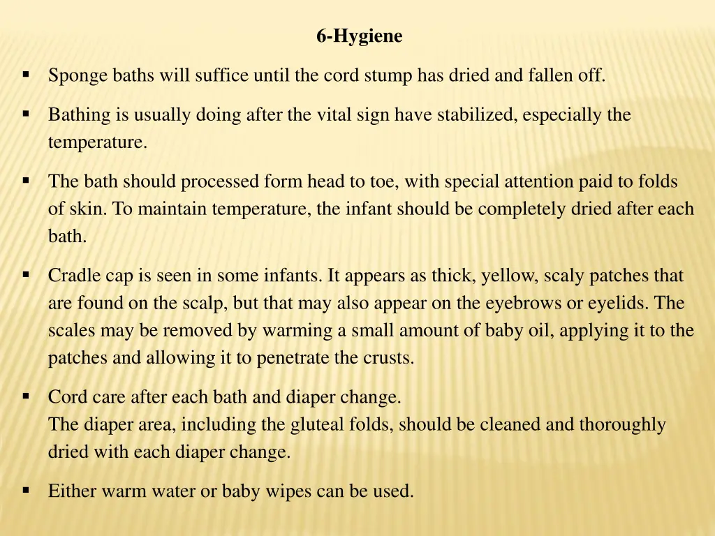 6 hygiene