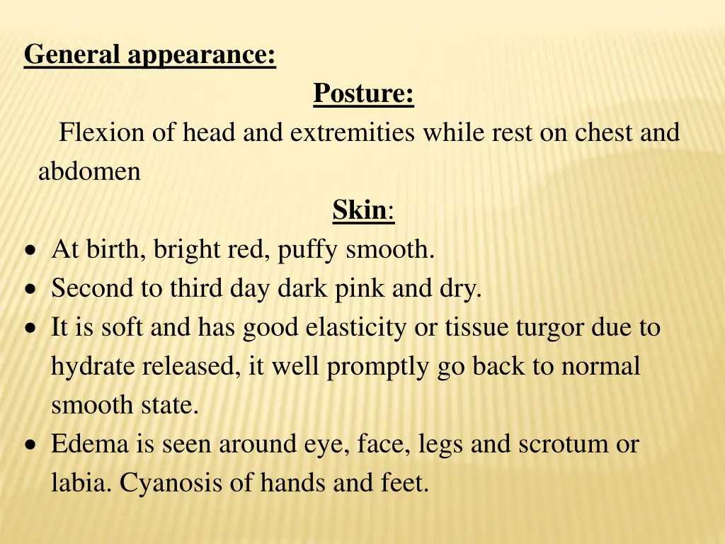 general appearance