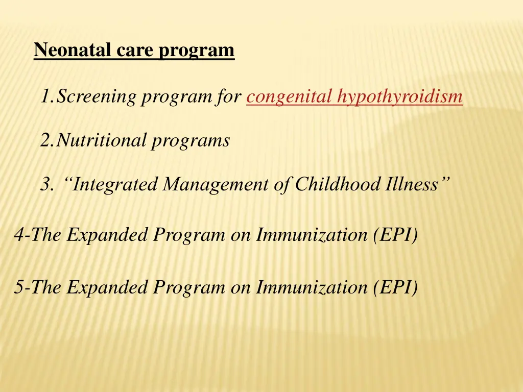 neonatal care program