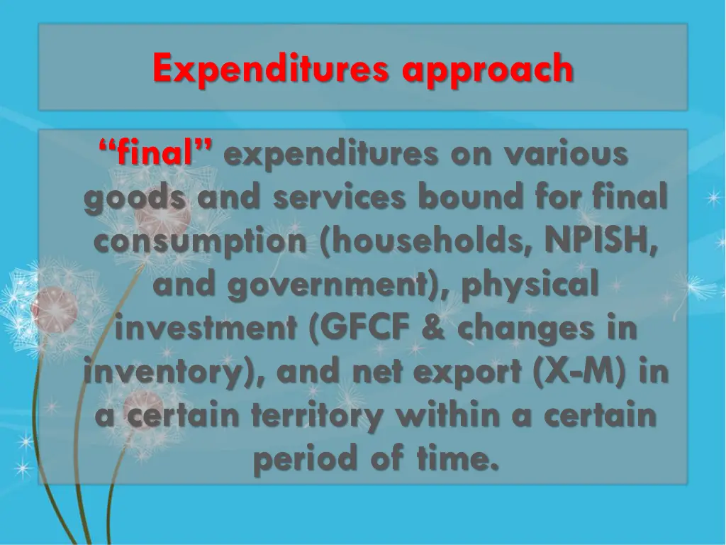 expenditures approach