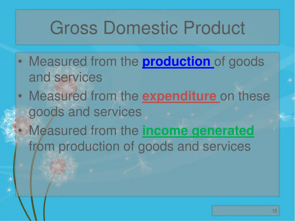 gross domestic product