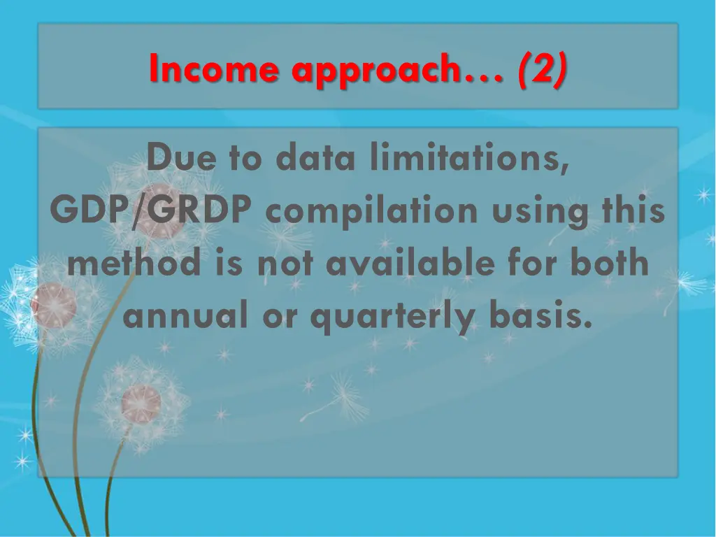income approach 2