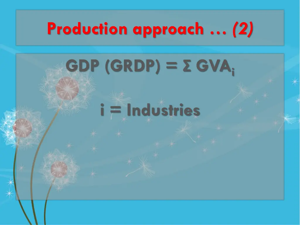 production approach 2