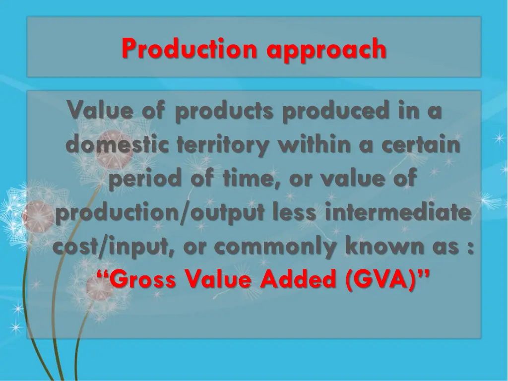 production approach