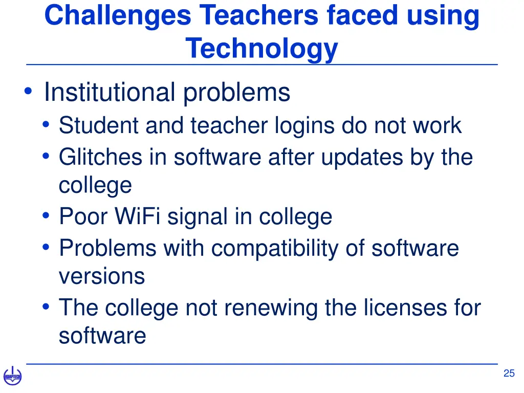 challenges teachers faced using technology 1