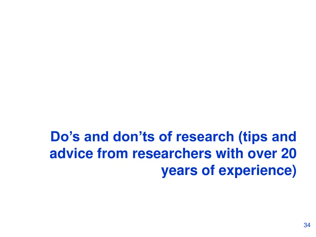 do s and don ts of research tips and advice from