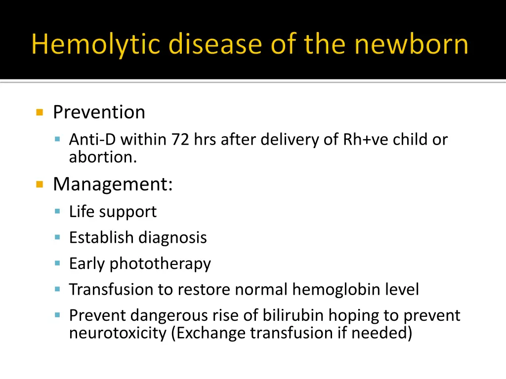prevention anti d within 72 hrs after delivery