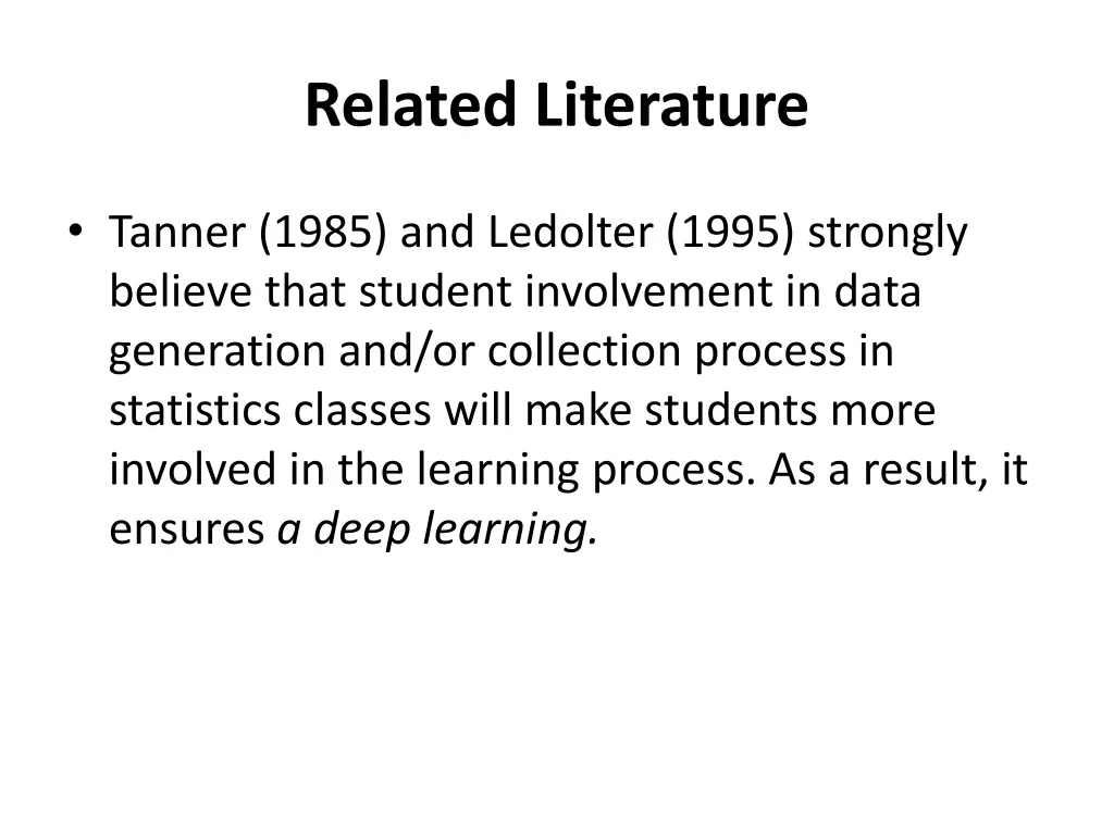 related literature 1
