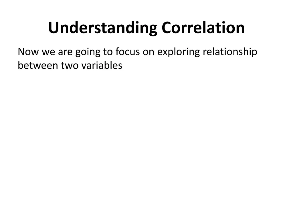 understanding correlation