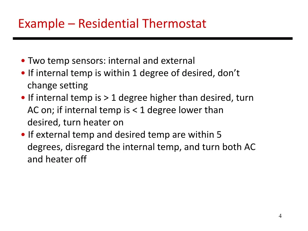 example residential thermostat