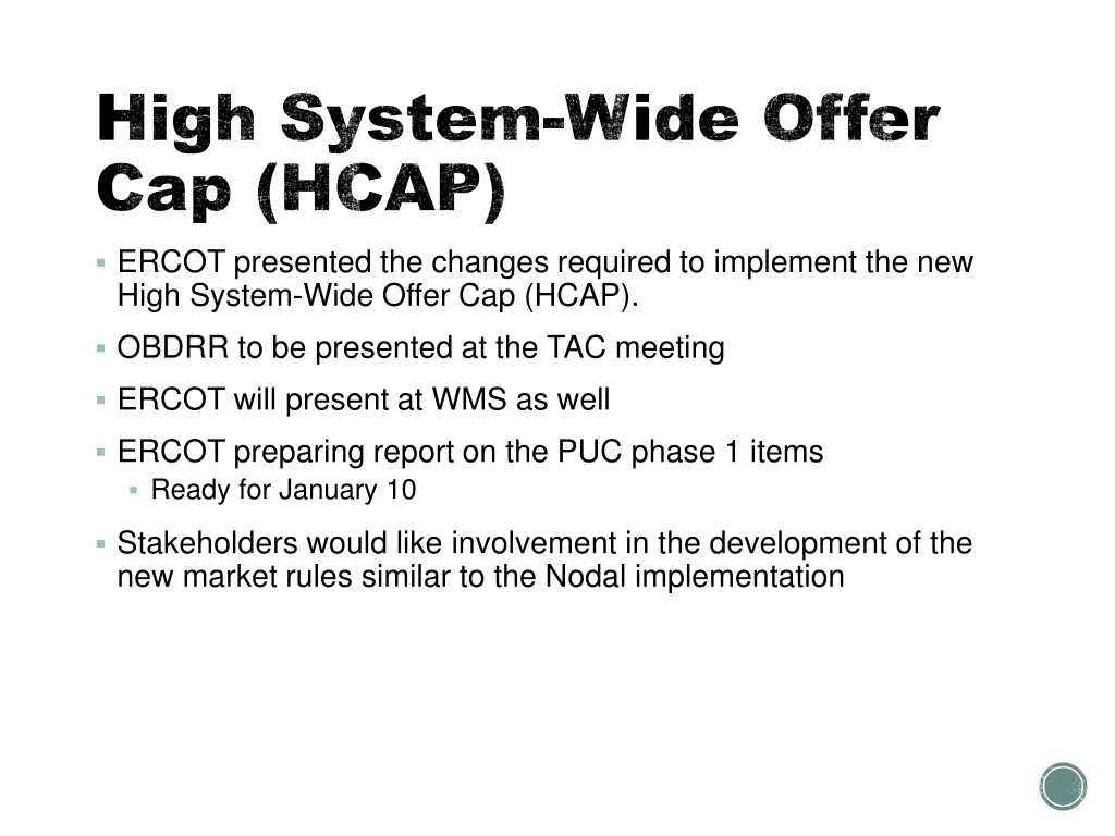 high system high system wide offer cap hcap