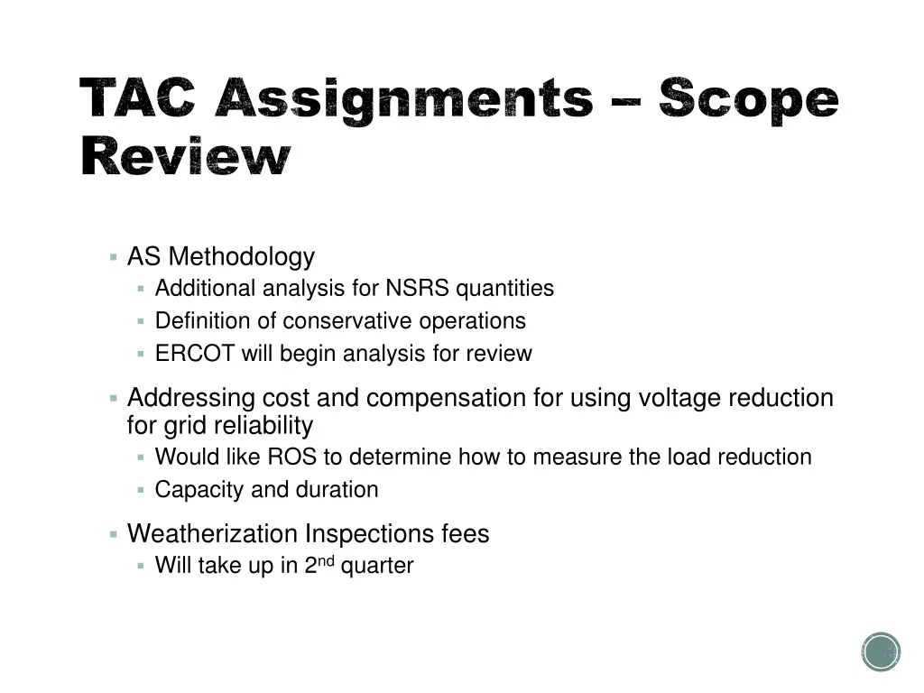 tac assignments tac assignments scope review