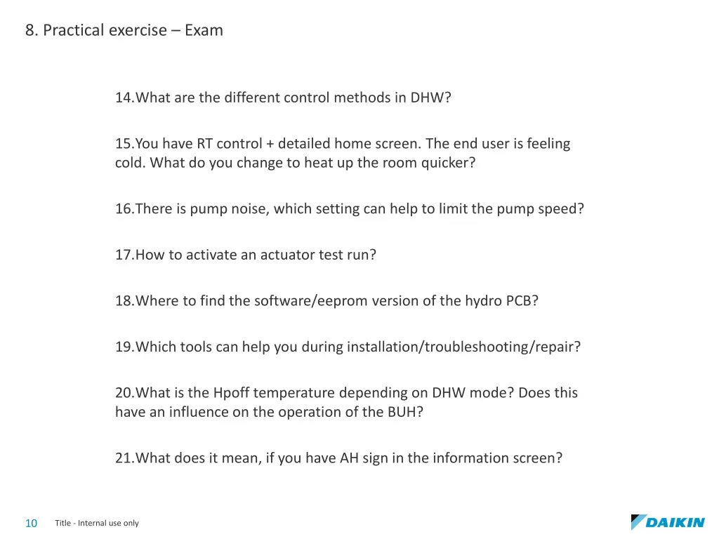 8 practical exercise exam 2
