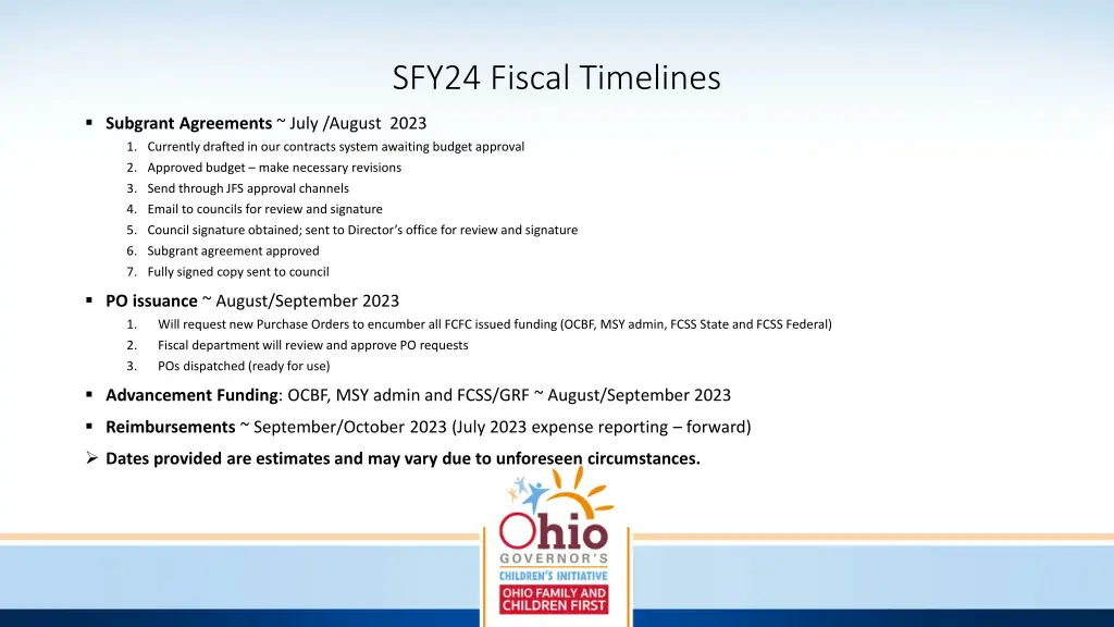 sfy24 fiscal timelines