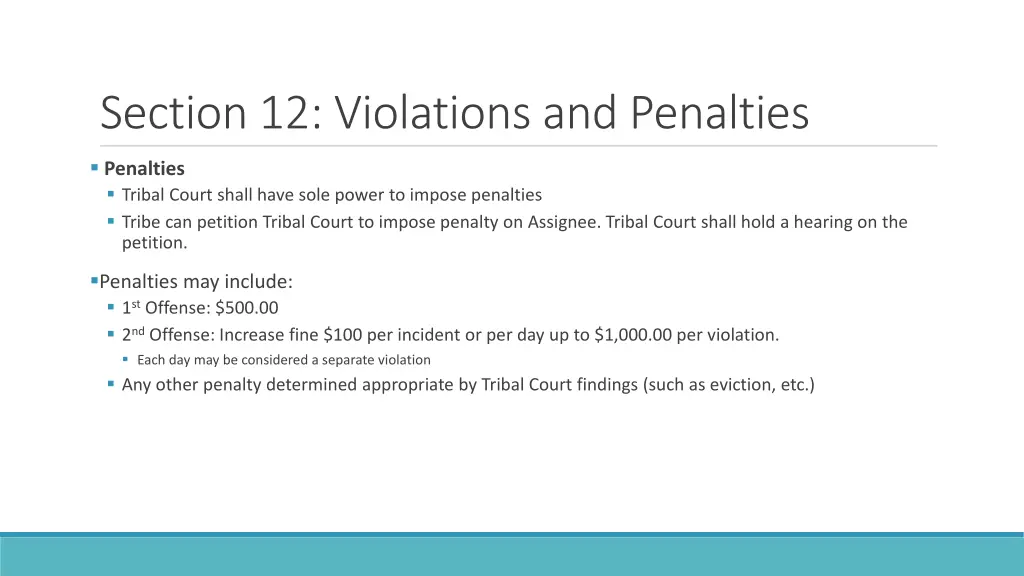 section 12 violations and penalties 1