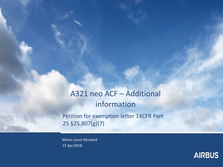 a321 neo acf additional information