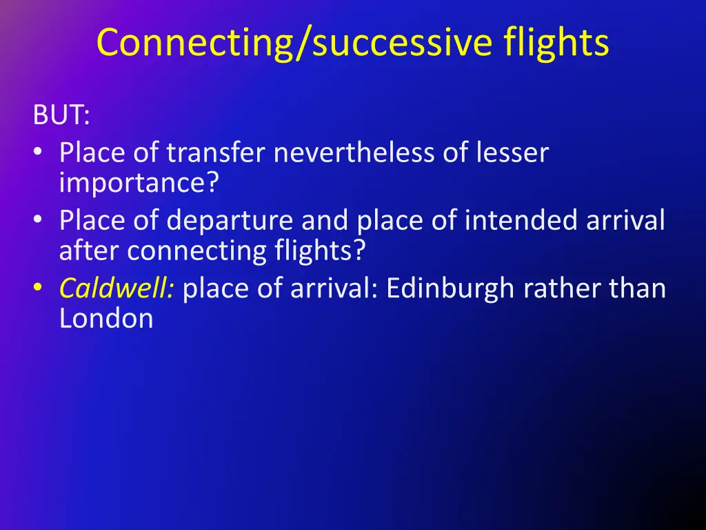 connecting successive flights 2
