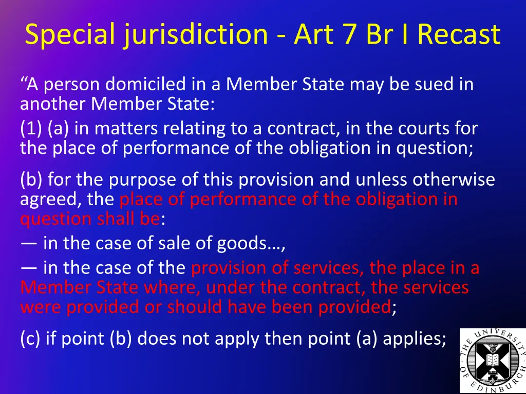 special jurisdiction art 7 br i recast