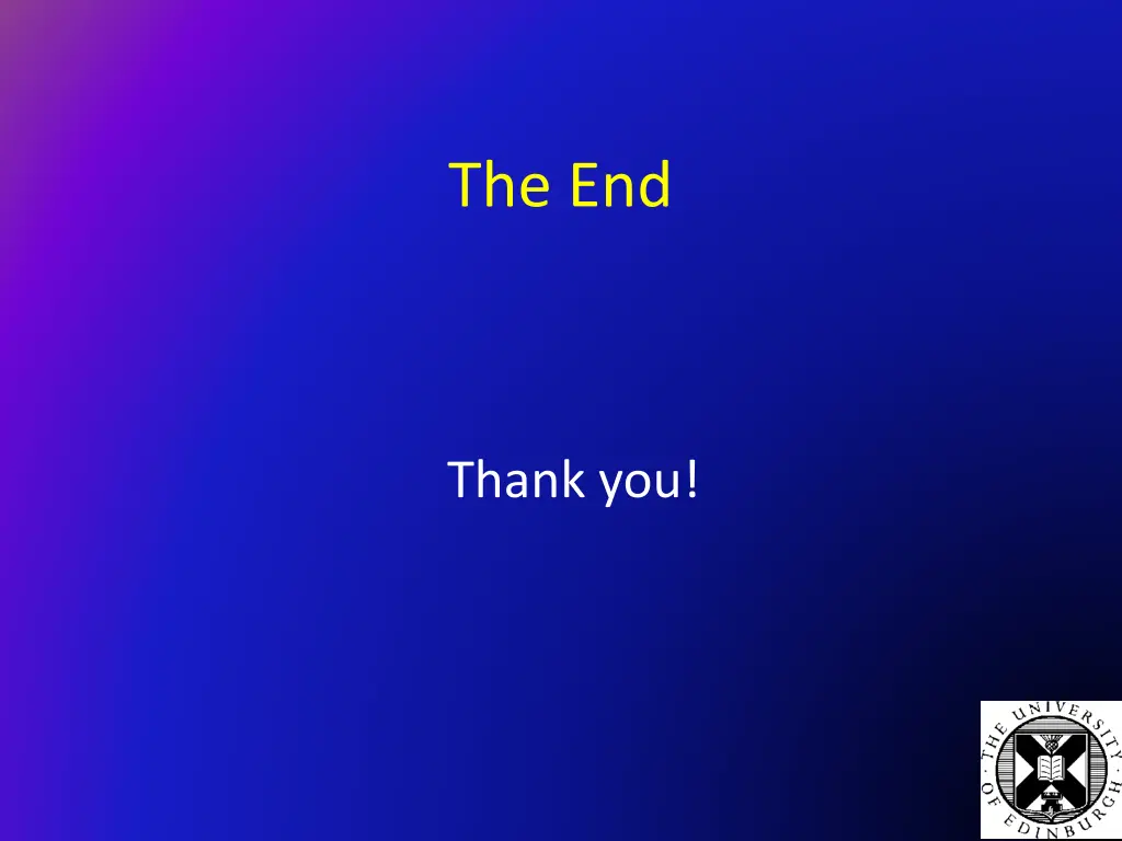 the end