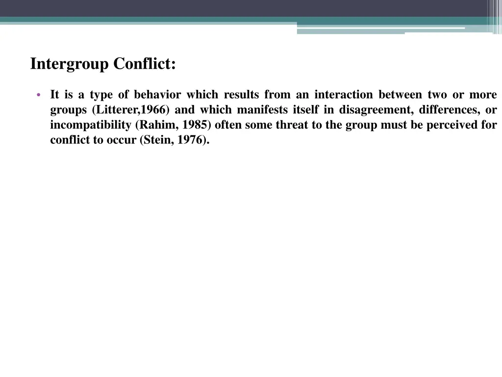 intergroup conflict