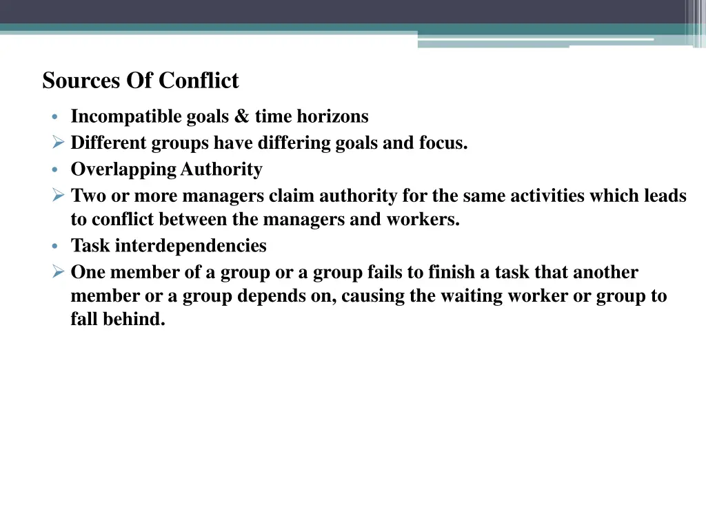 sources of conflict 2