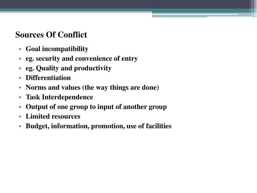 sources of conflict 3
