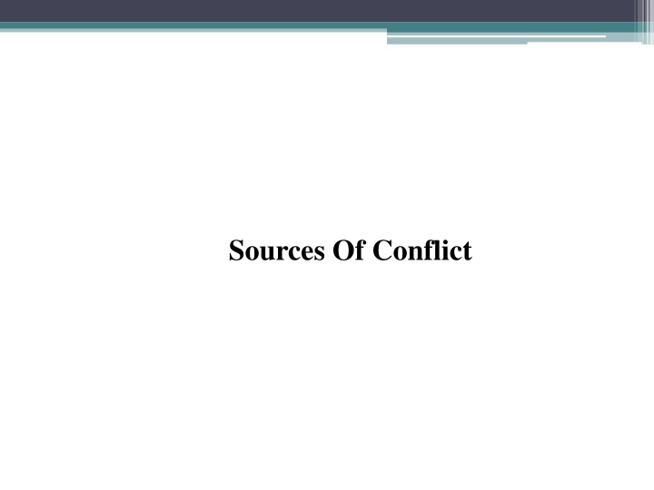 sources of conflict