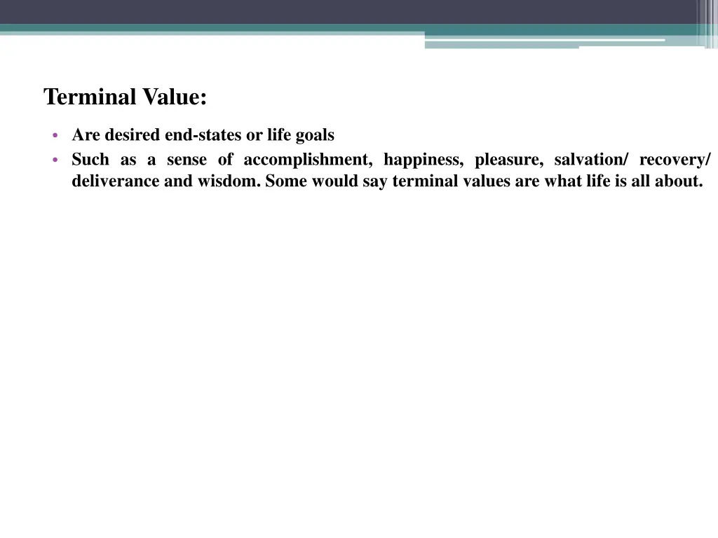 terminal value