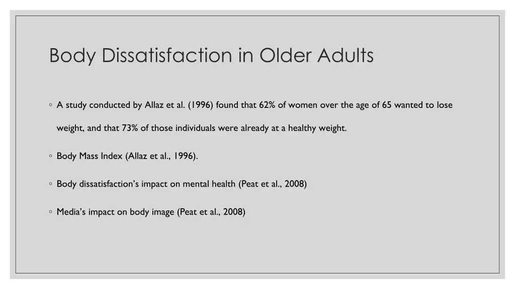 body dissatisfaction in older adults 1