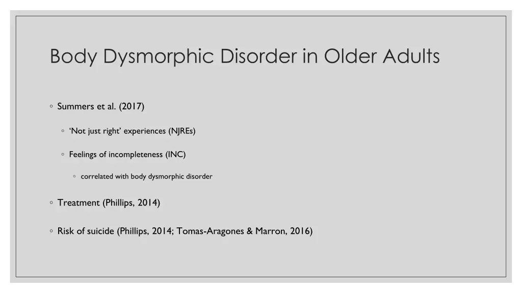 body dysmorphic disorder in older adults 1