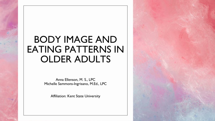 body image and eating patterns in older adults