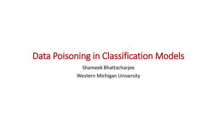 data poisoning in classification models data