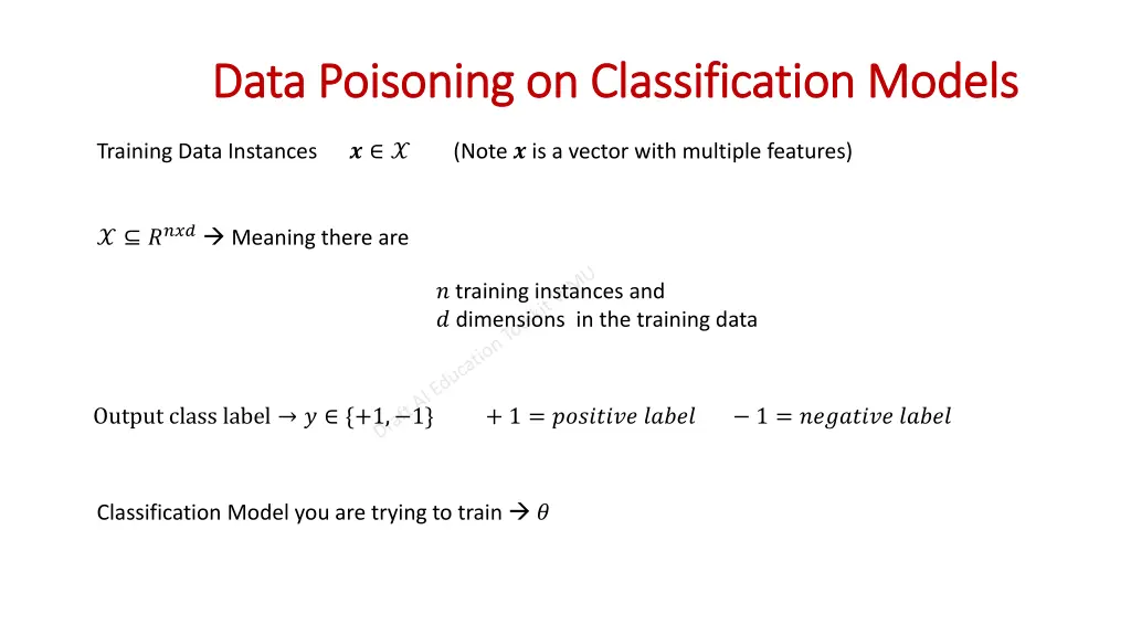 data poisoning on classification models data