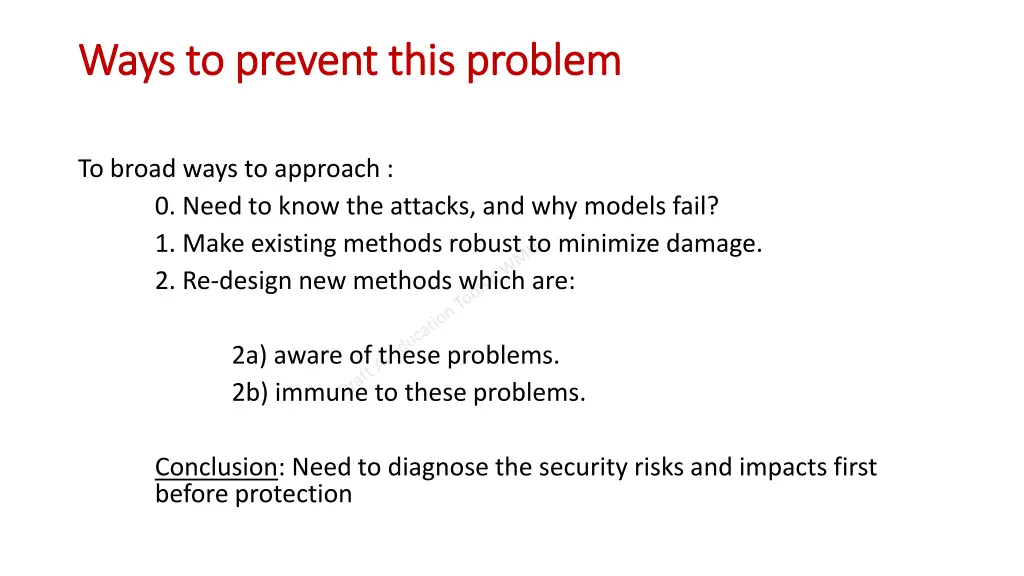 ways to prevent this problem ways to prevent this