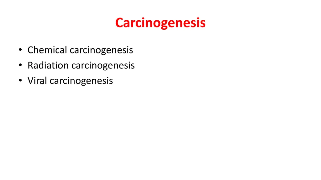 carcinogenesis