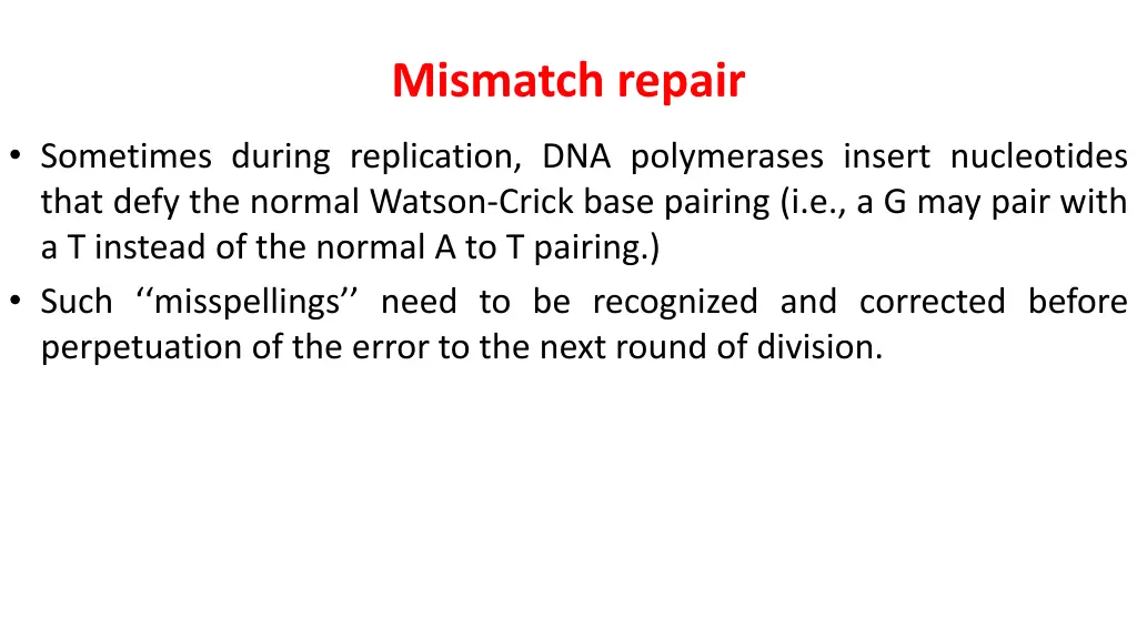 mismatch repair