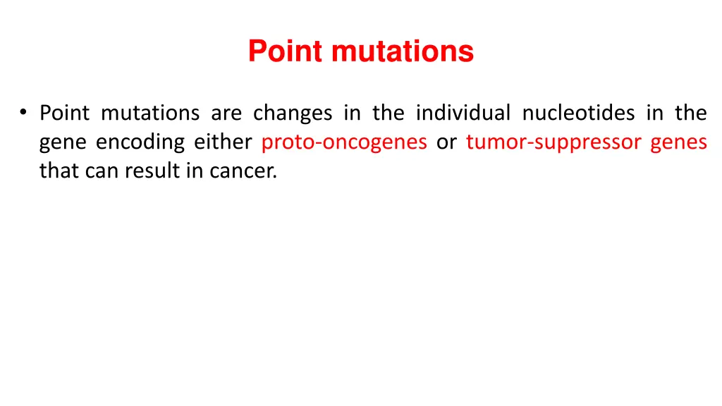 point mutations