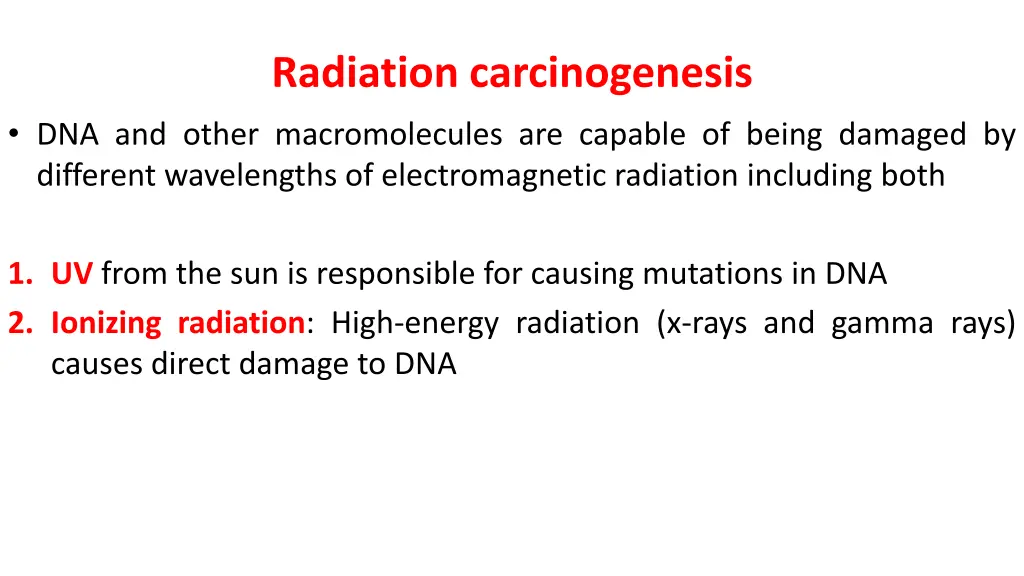 radiation carcinogenesis
