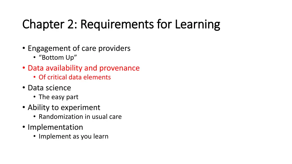 chapter 2 requirements for learning chapter 1