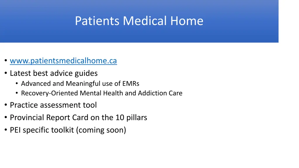 patients medical home