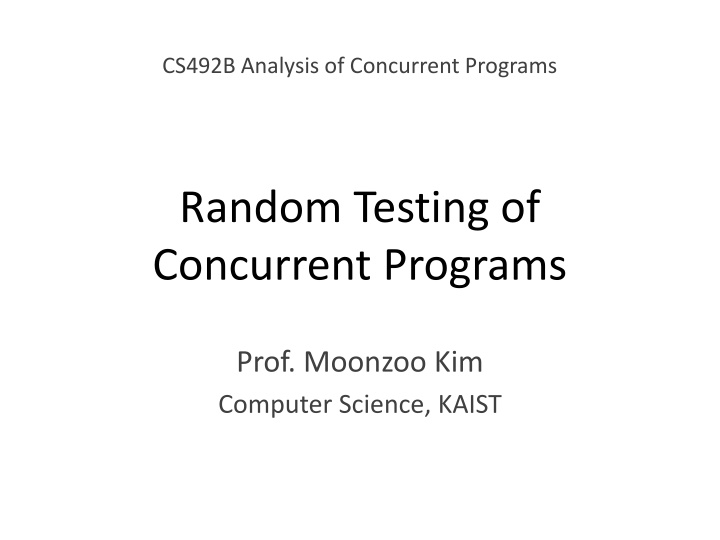cs492b analysis of concurrent programs
